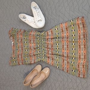 Multi colored patterned dress